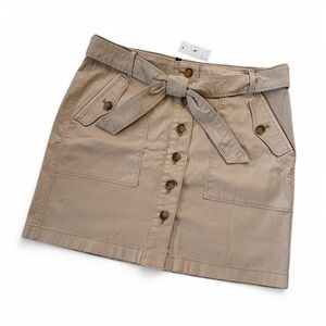 White House Black Market Tan A-line Mini Skirt